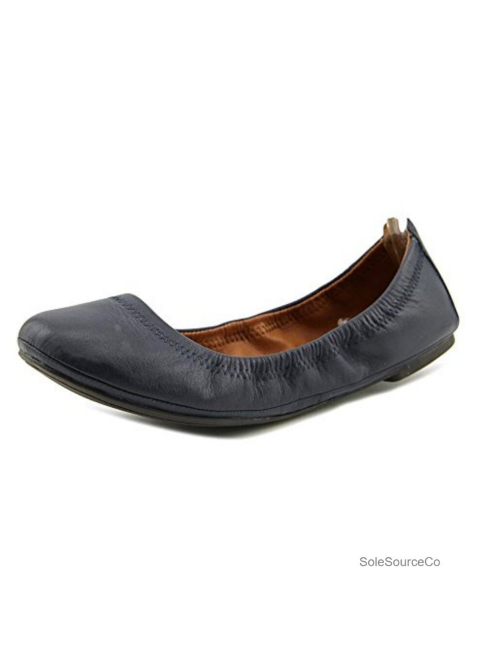 Emmie Ballet Flats Leather Slip-On Round Toe Casual